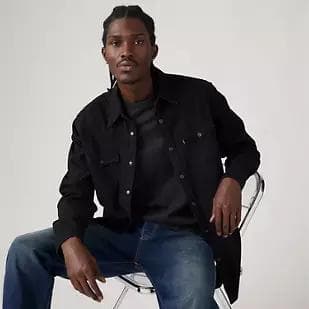 Barstow Western Denim Black Shirt