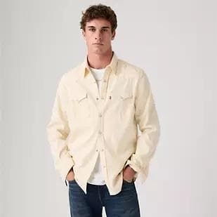 Barstow Western Denim White Shirt